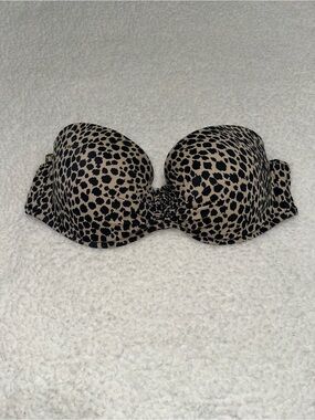 Victoria’s Secret Strapless Leopard Print Bandeau Bikini Top